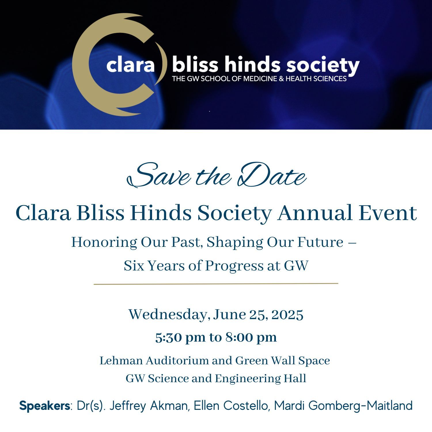 Clara Bliss Hinds Society Fourth Annual Event